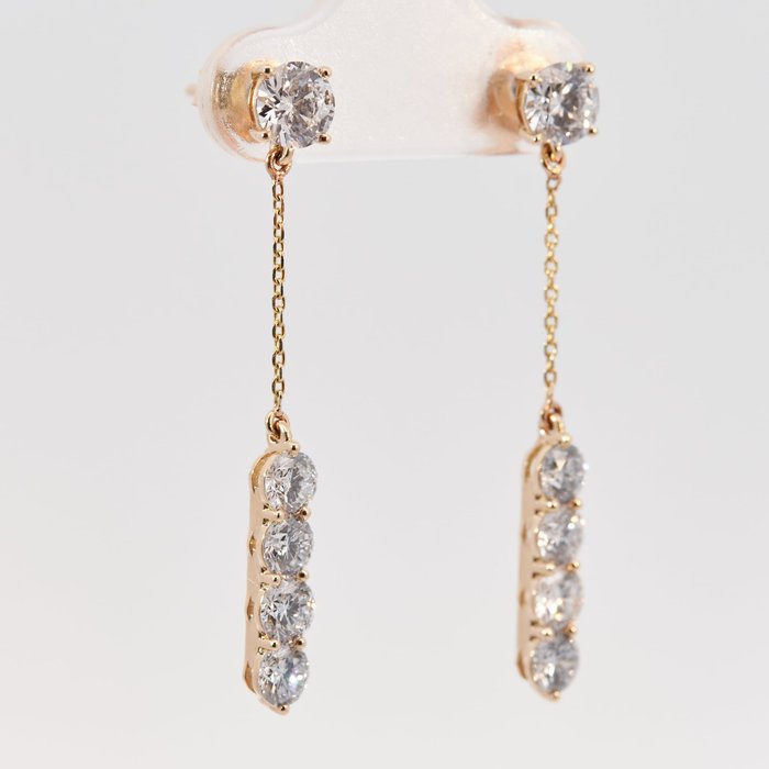 Diamond Cascade Drop Earrings