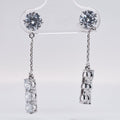 White Gold Cascade Lab-Grown Diamond Drop Earrings