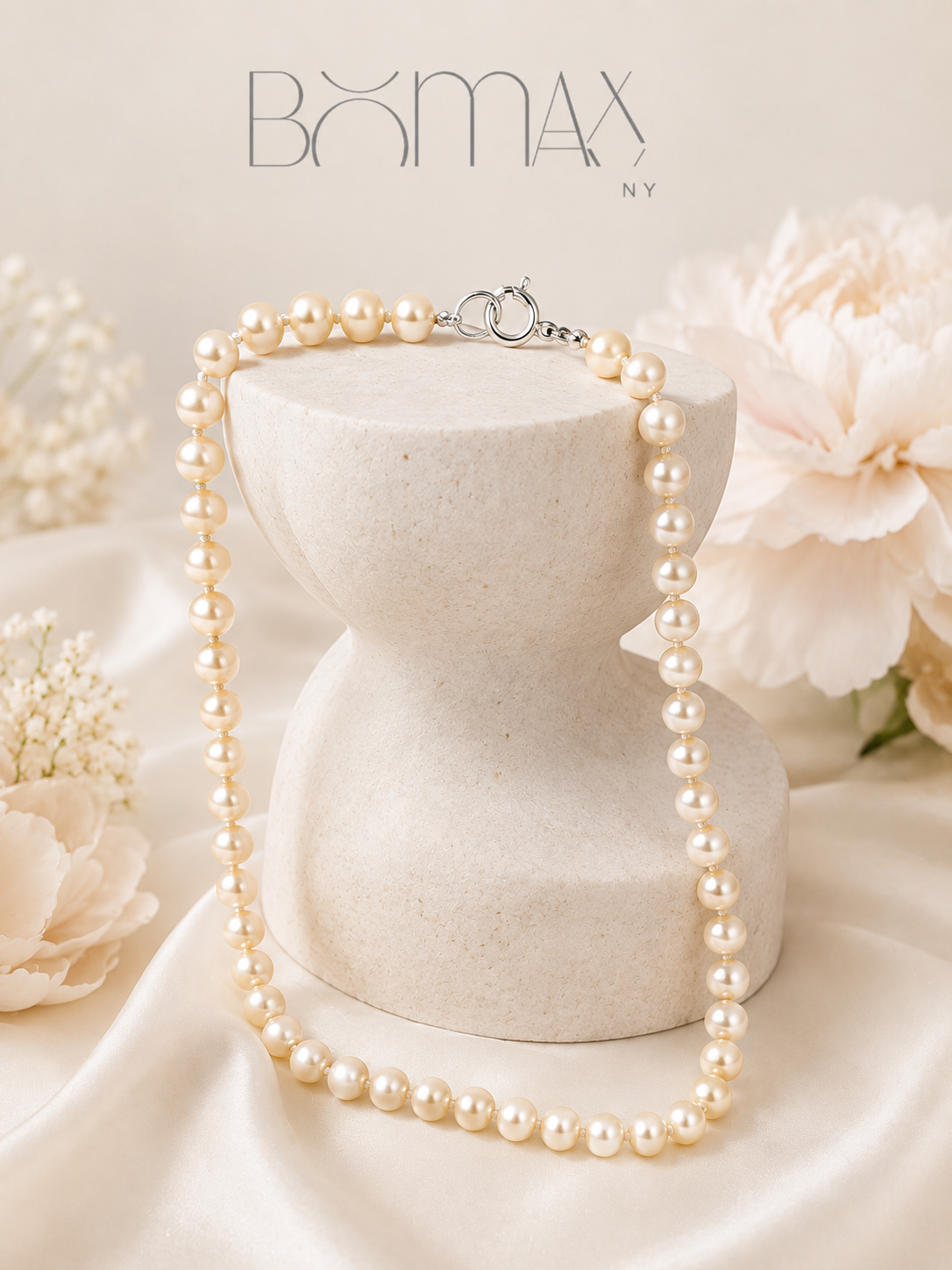 Peach Pearl Grace Necklace