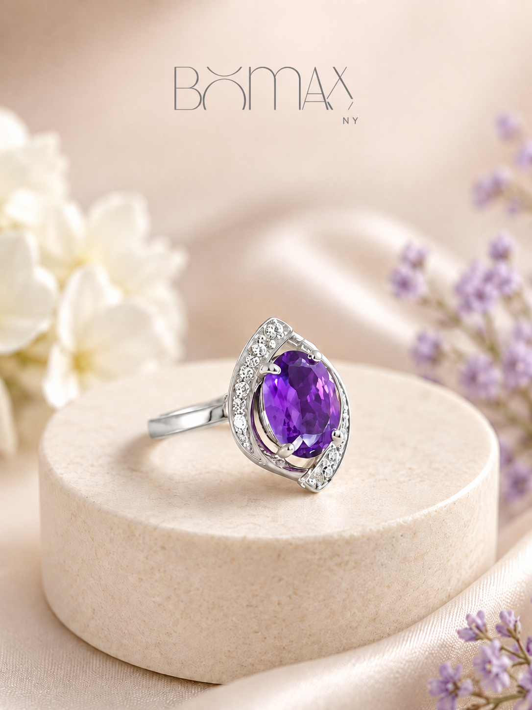 Amethyst Crown Ring