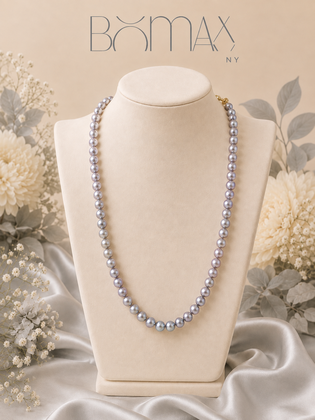Vintage Grey Pearl Necklace
