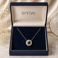 Midnight Eclipse Diamond Halo Necklace