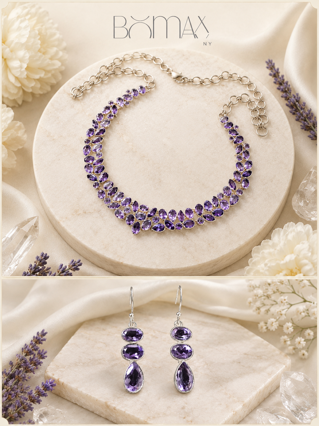 Amethyst Lavender Statement Set