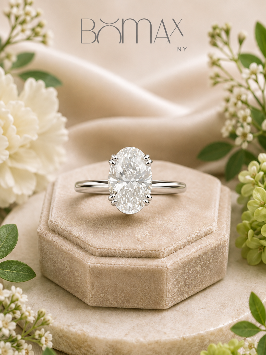 Oval Lab-Grown Diamond Solitaire Ring