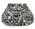Ramla Handmade Monochrome Mosaic Stone Crossbody Clutch Bag