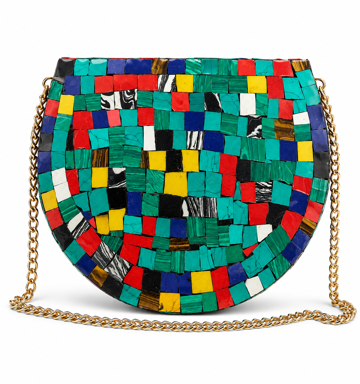 Ramla Handmade Mosaic Hamsa Crossbody Clutch Bag