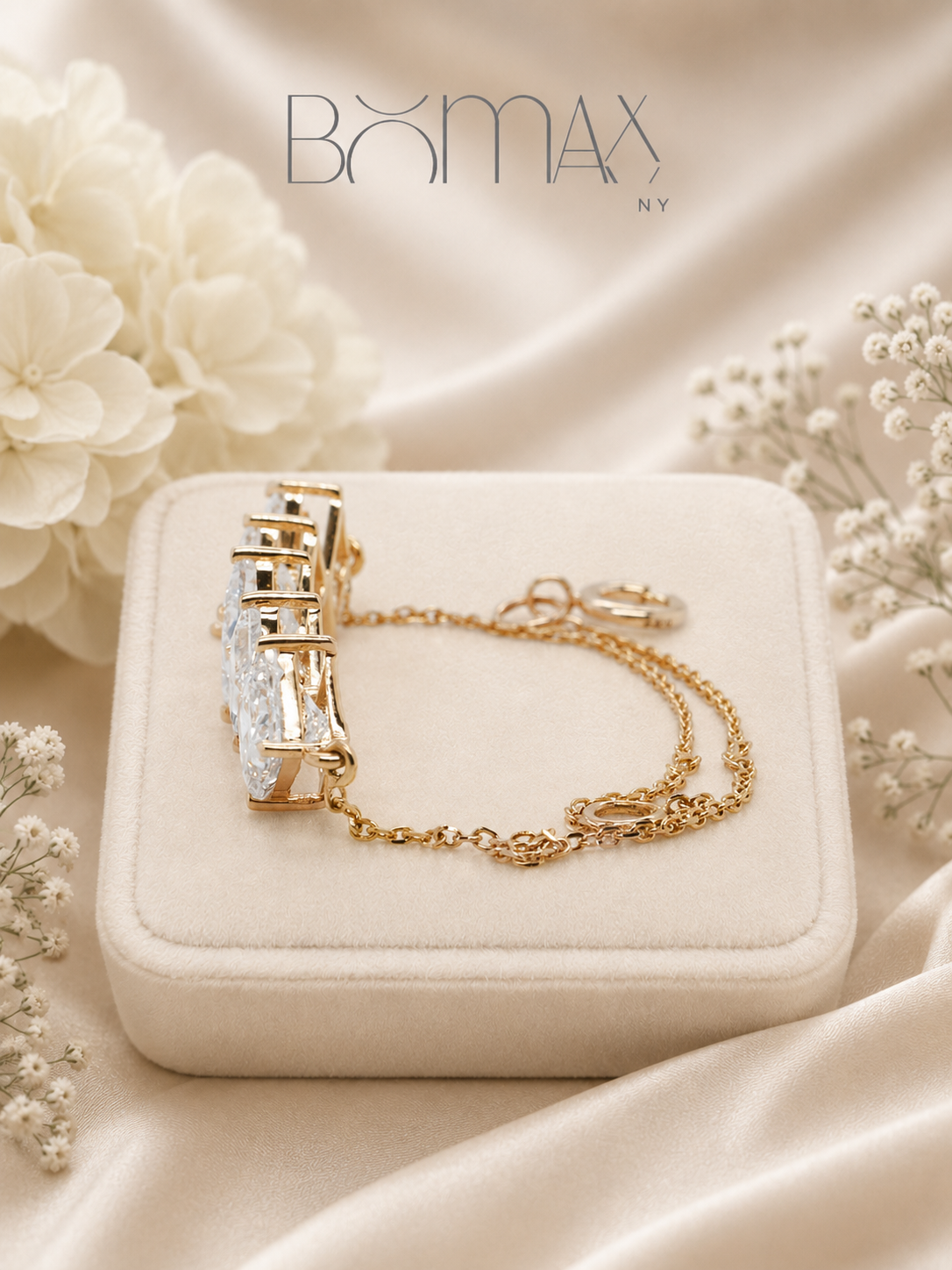 Five-Stone Princess Lab Diamond Bracelet