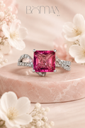Rosewater Diamond Tourmaline Ring