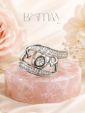 Silver Swirl Accent Ring
