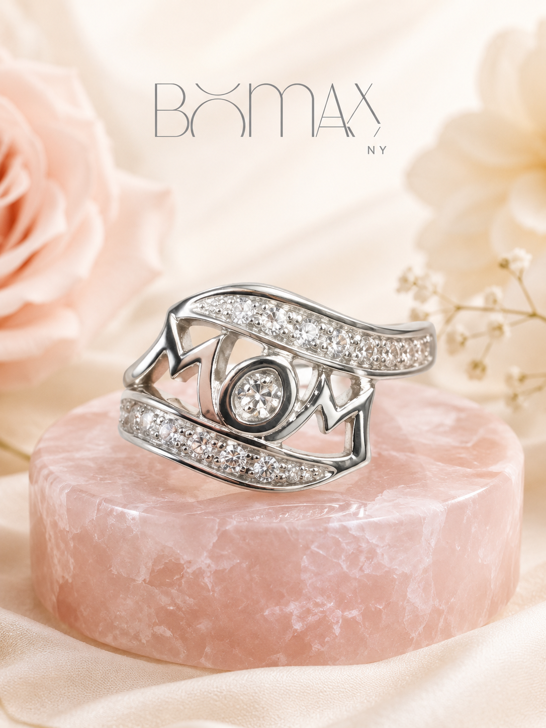 Silver Swirl Accent Ring