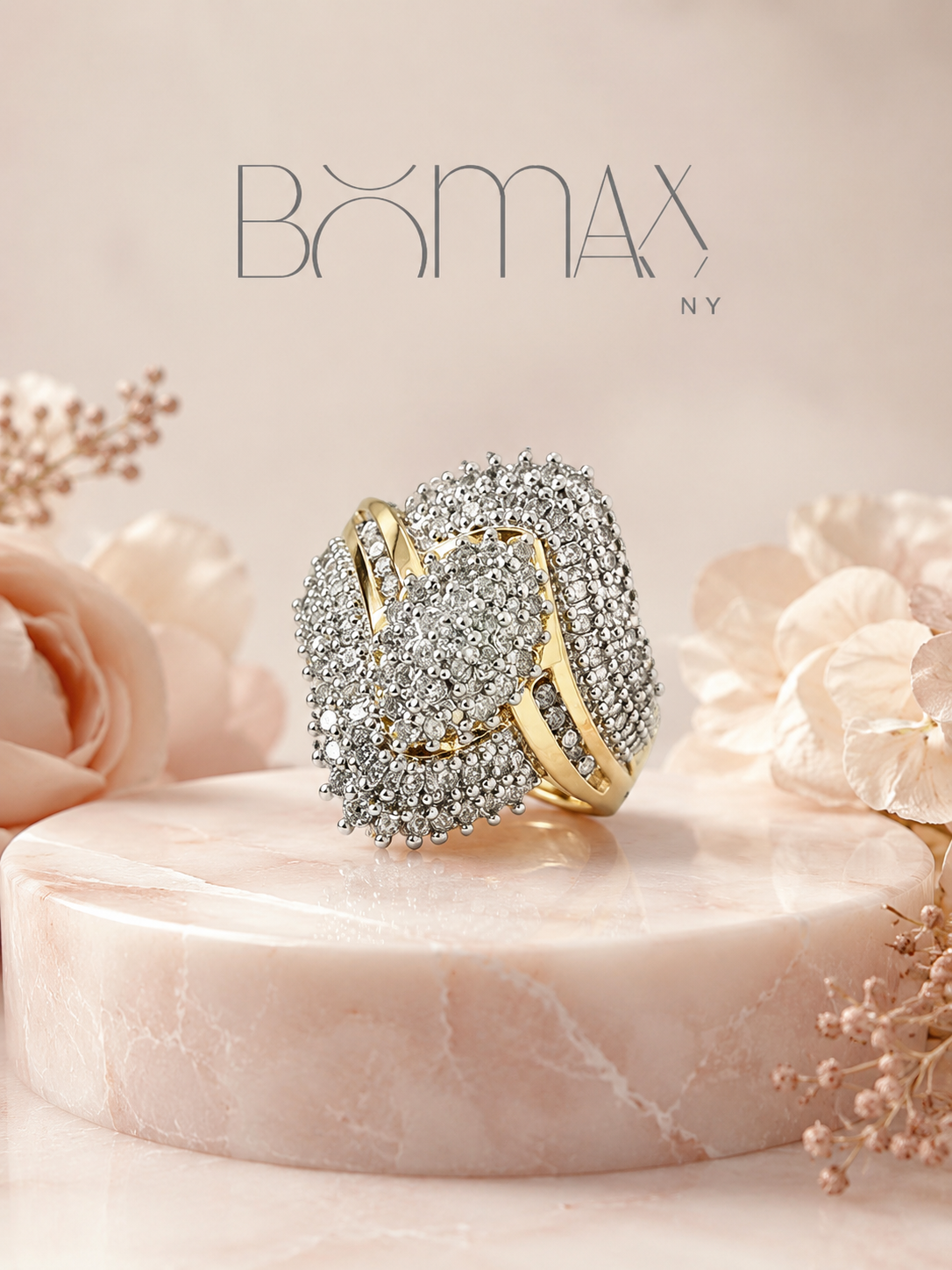 Diamond Cascade Ring