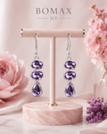 Amethyst Triple Drop Earrings