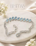 Aquamarine Drop Bracelet