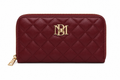Badgley Mischka Diamond Quilted Zip-Around Wallet