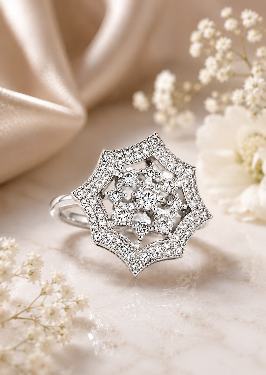 Floral Halo Ring