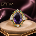 Royal Amethyst Halo Ring