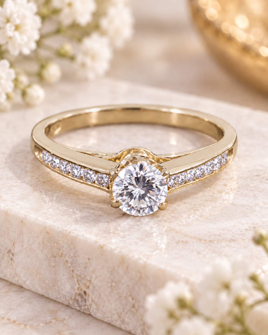 Classic 14K Diamond Solitaire Ring