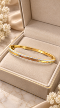 Golden Edge Diamond Bangle