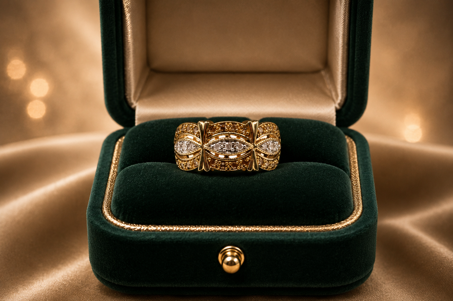 Yellow Diamond Accent Ring