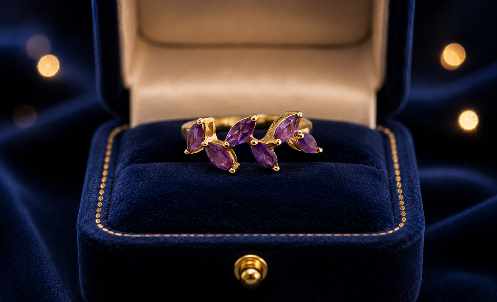 Violet Vine Amethyst Ring