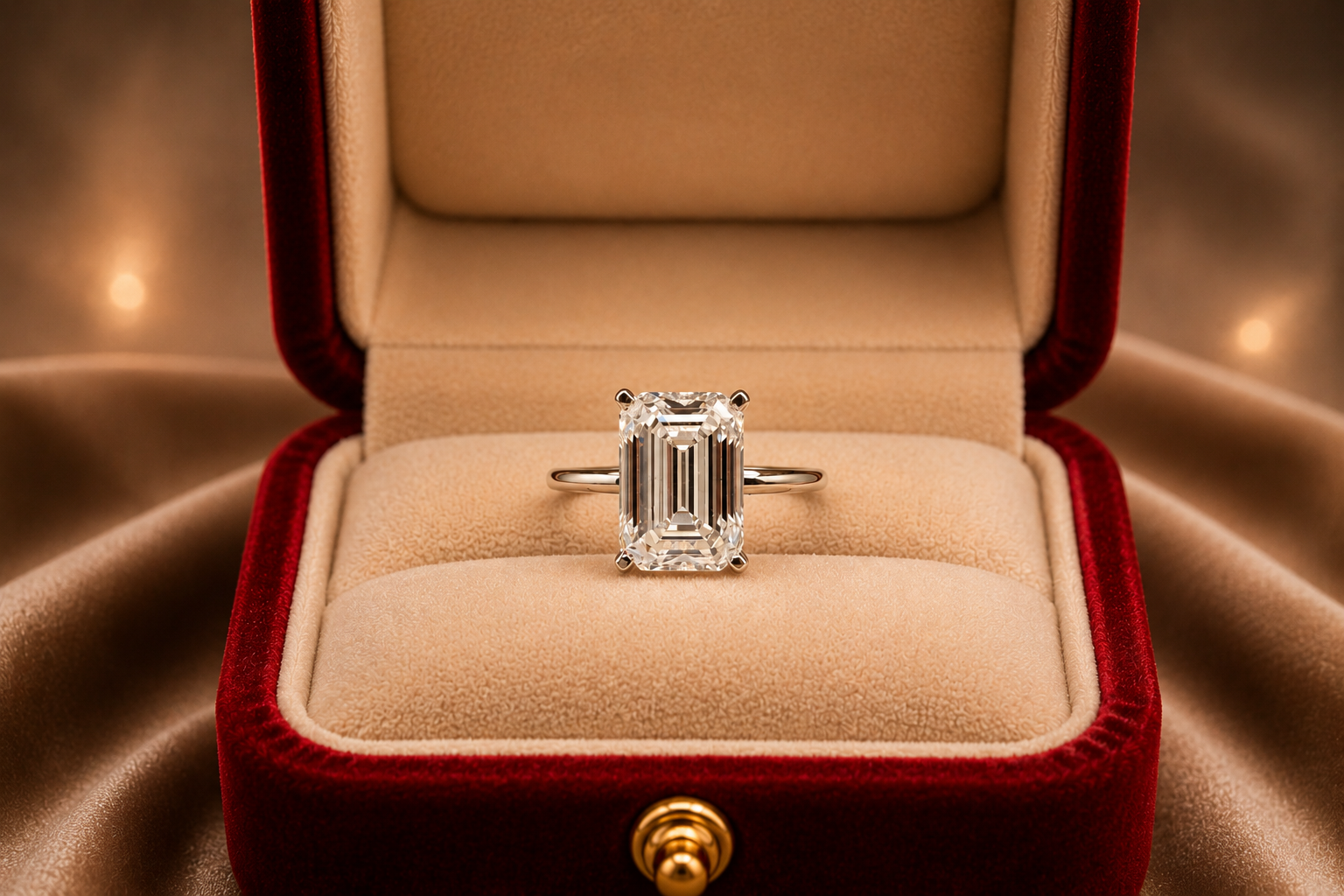 Emerald Cut Solitaire Ring