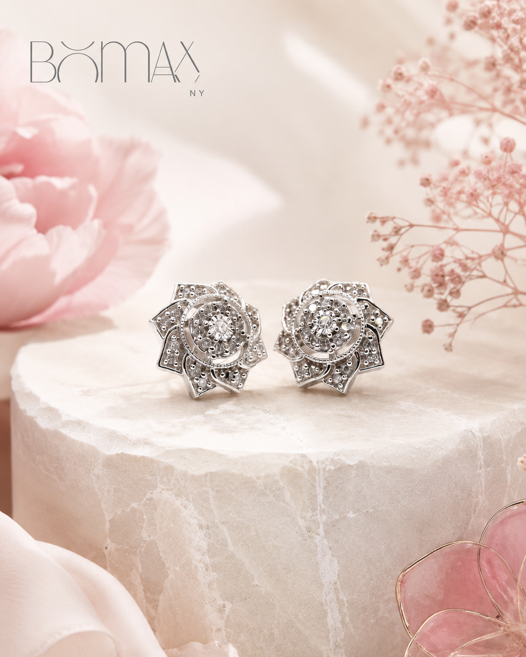 Floral Sparkle Studs