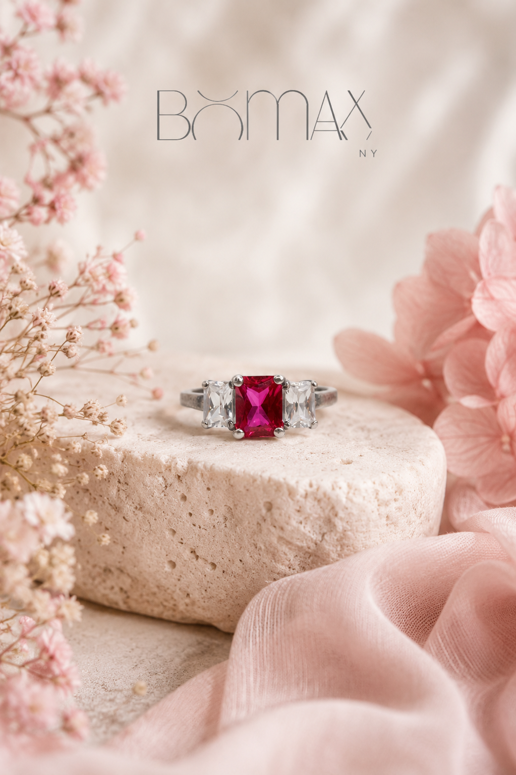 Crimson Trinity Ring