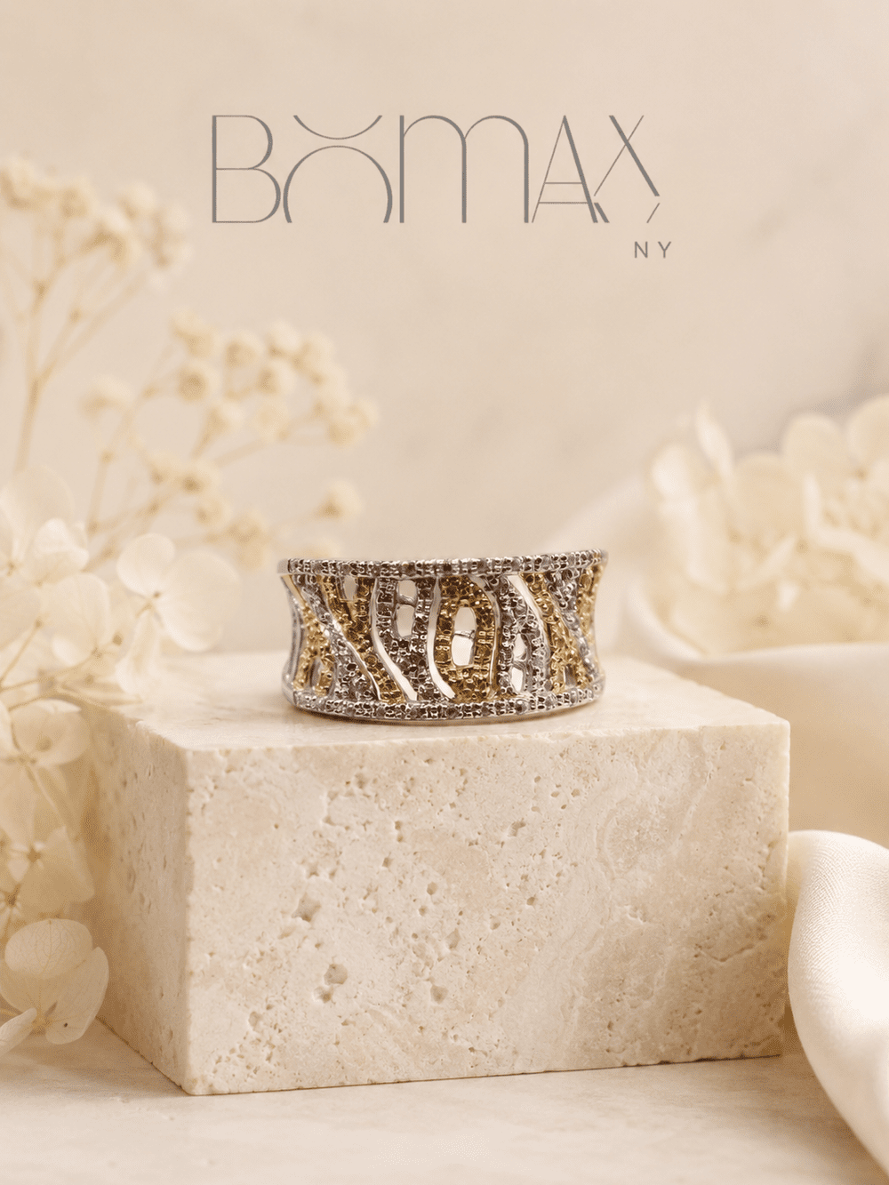 Beautiful Diamond Silver Ring