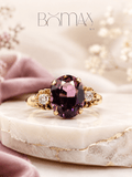 Vintage Amethyst Plum Romance Ring