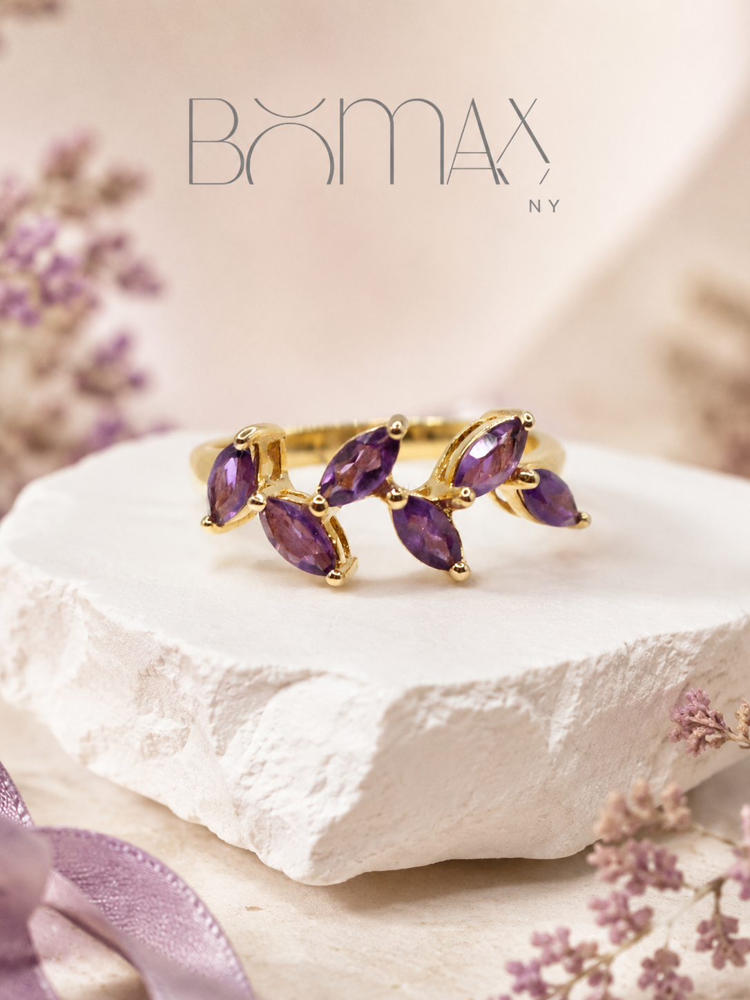 Violet Vine Amethyst Ring