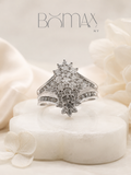 Radiant Cluster Silver Ring