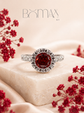 Ruby Halo Eternity Ring