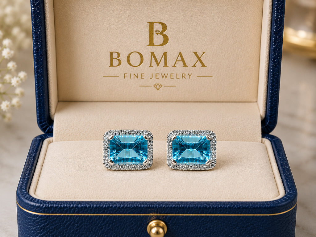 Ocean Radiance Blue Topaz Earrings
