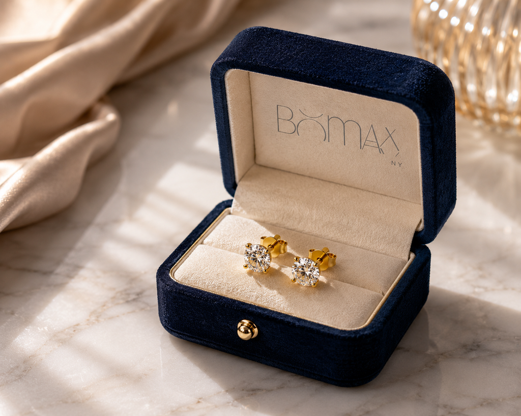 Classic Solitaire Stud Earrings