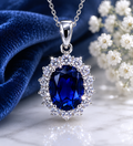Blue Velvet Pendant Necklace