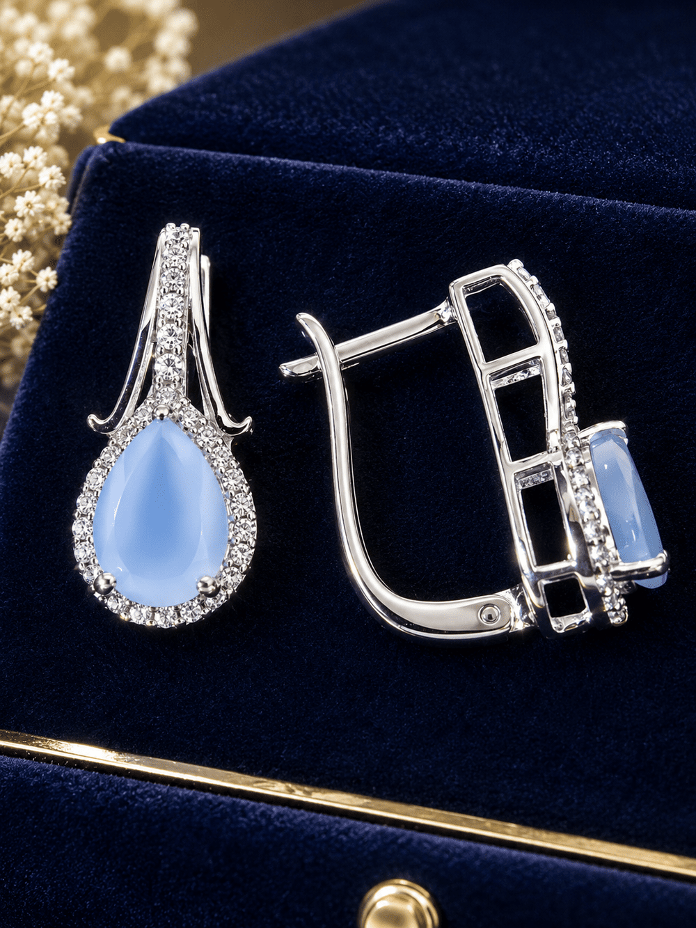 Moonstone earrings