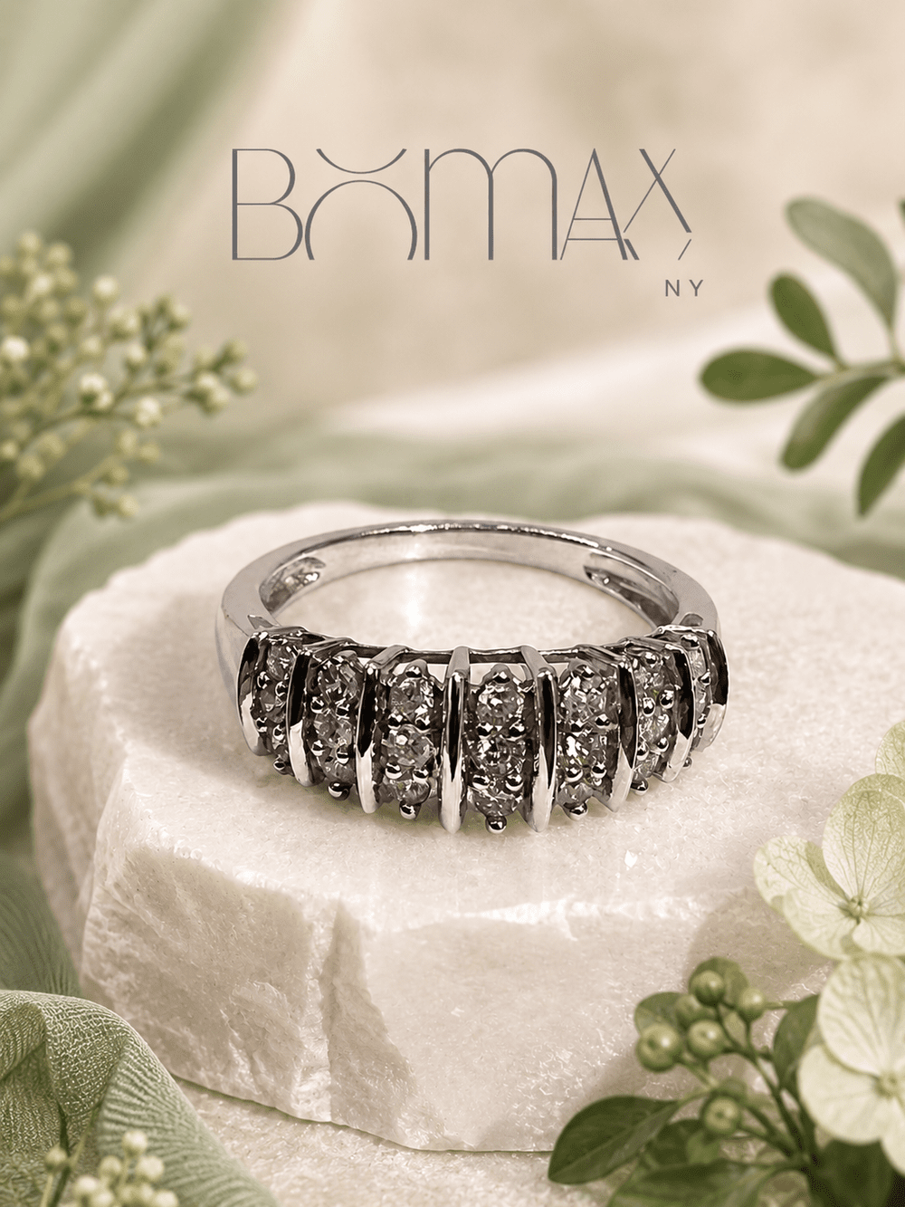 Radiant Crown Diamond Band