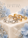 Stackable Vermeil Gold Diamond Rings