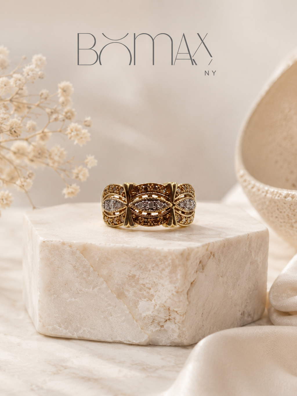Yellow Diamond Accent Ring