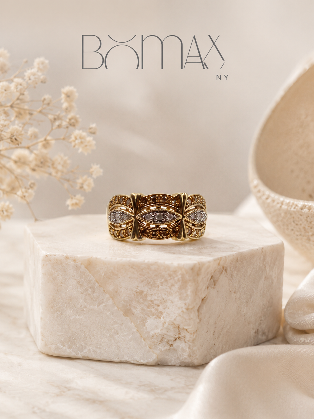 Yellow Diamond Accent Ring