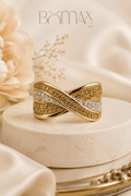Elegant Diamond Silver Ring