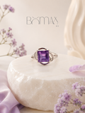 Elegant Amethyst Solitaire Ring