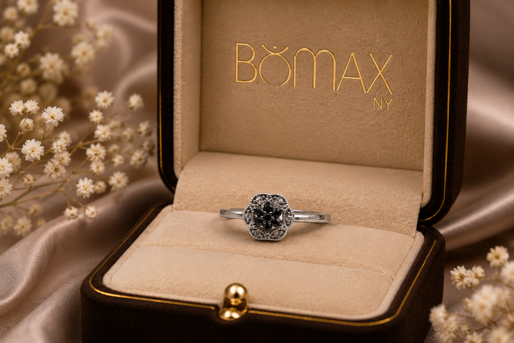 Silver Night Bloom Ring