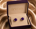 Deep Glow Amethyst Studs