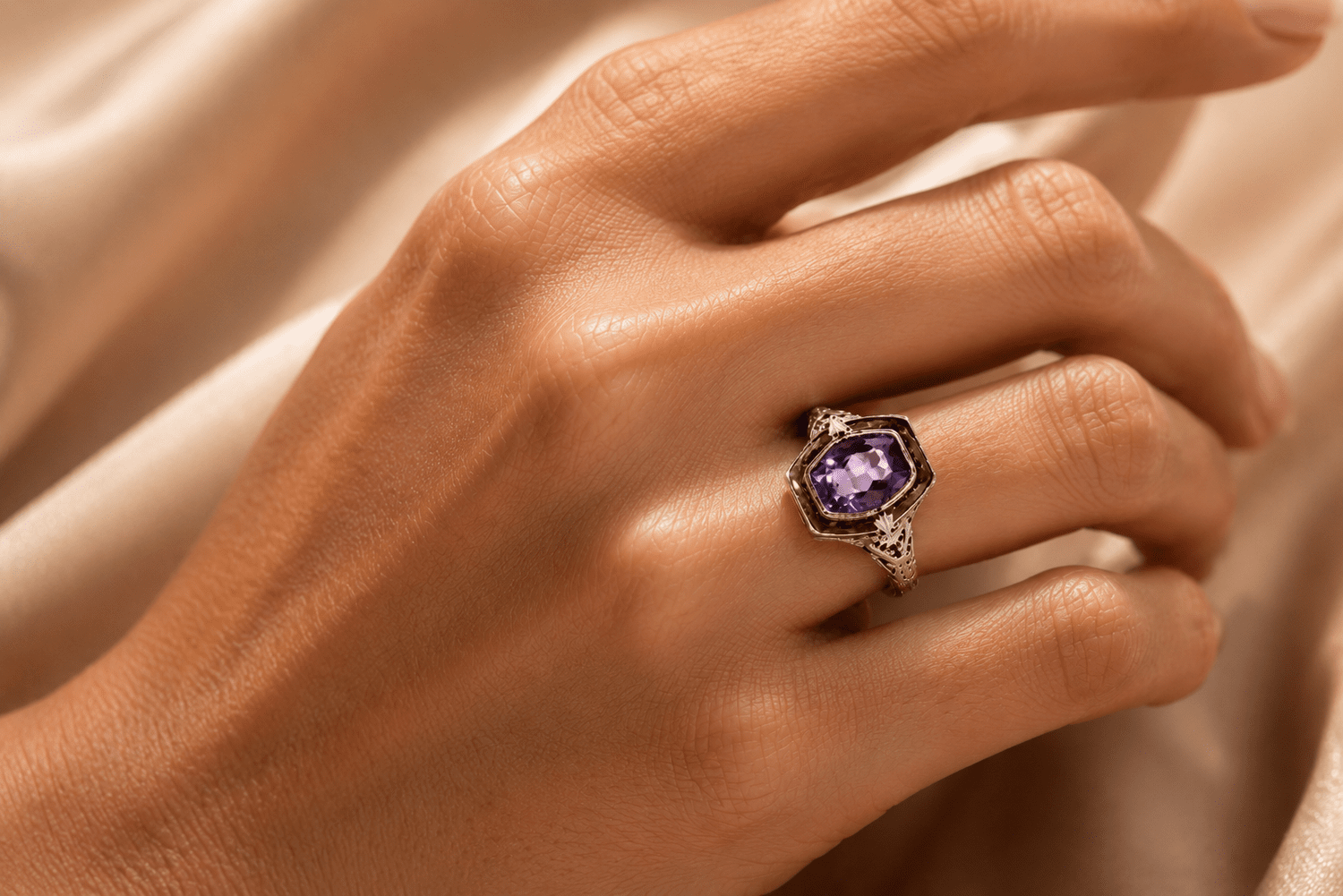 Vintage Lavender Heirloom Ring