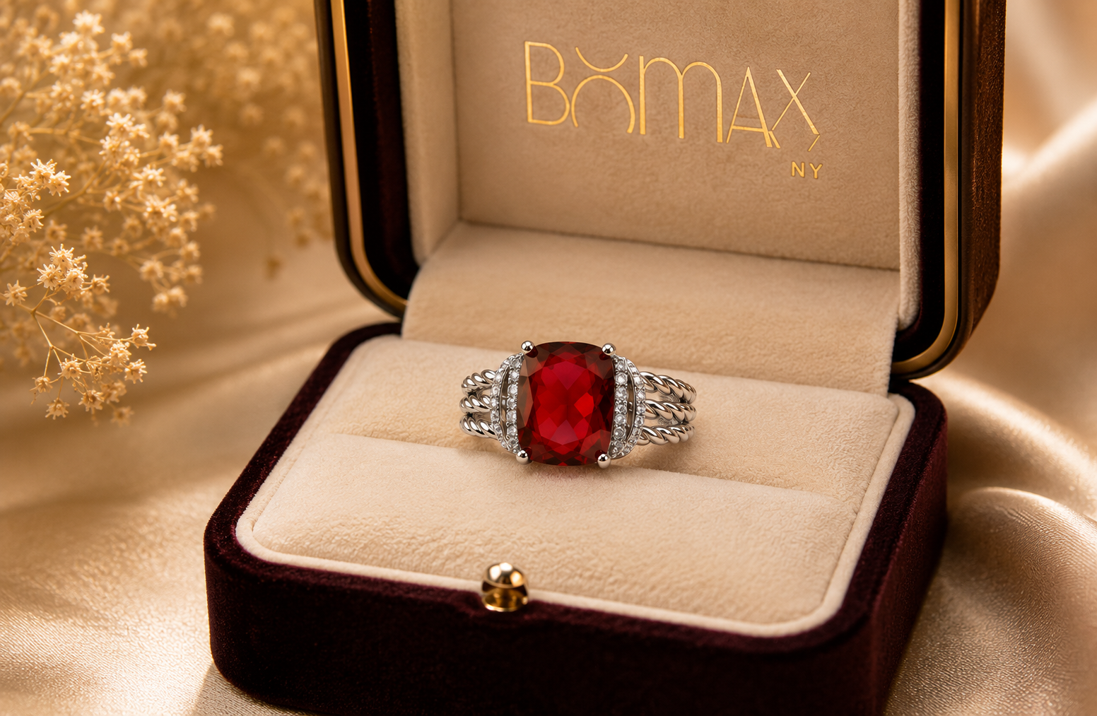 Scarlet Luxe Garnet Ring