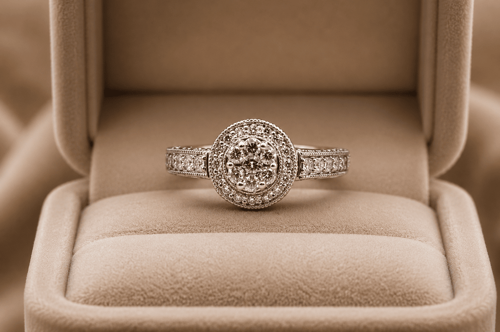 Aurora Halo Diamond Ring