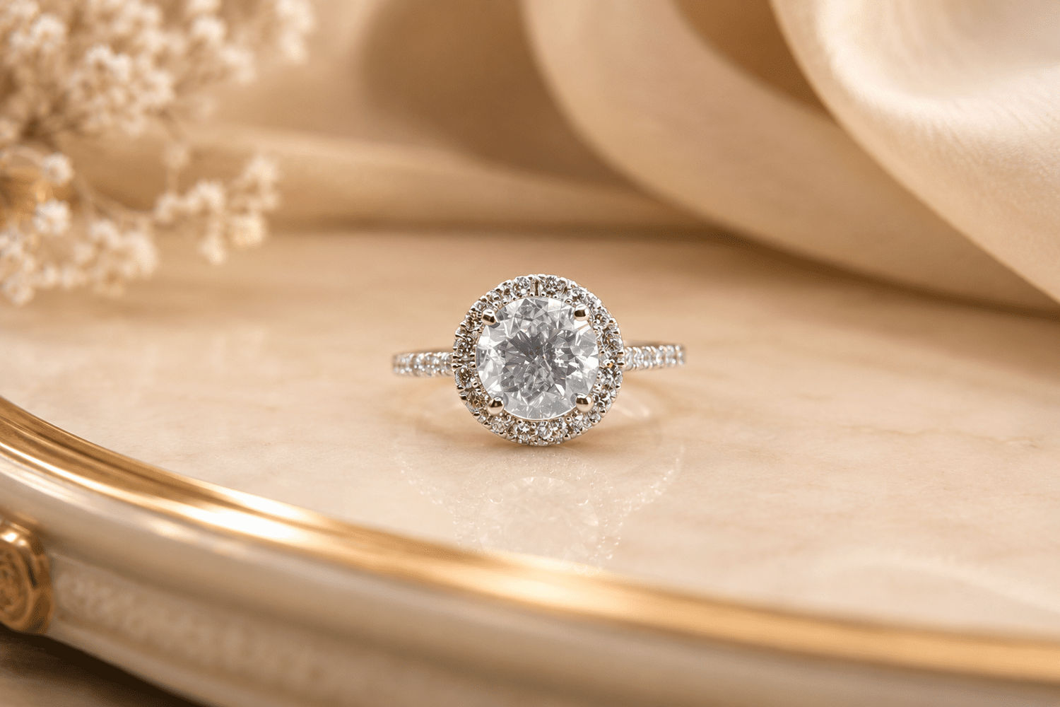 Empress Halo Diamond Ring