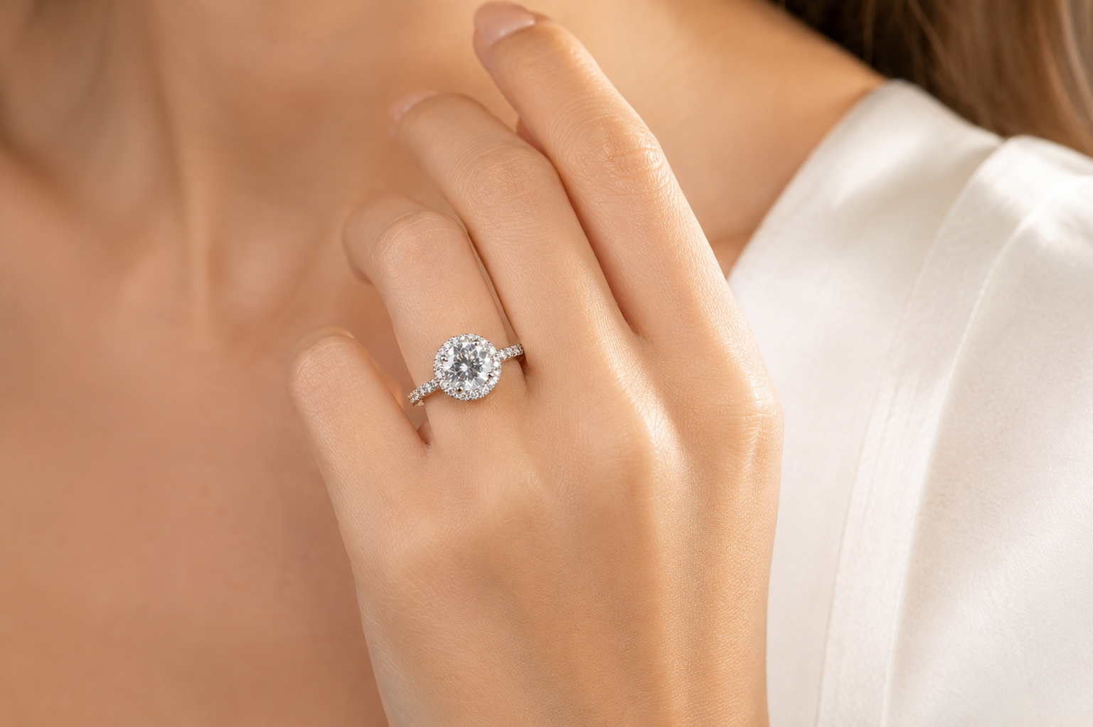 Empress Halo Diamond Ring