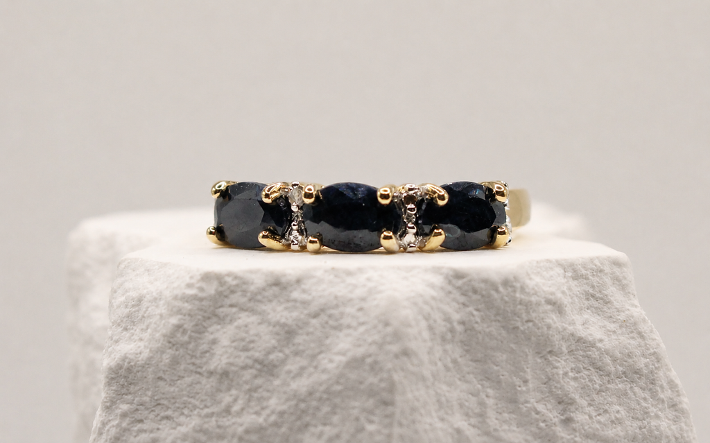 Midnight Sapphire Trilogy Ring